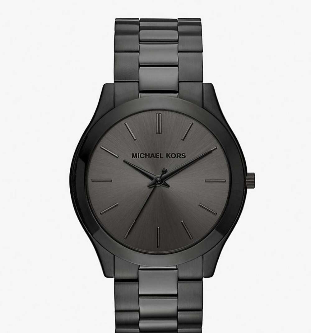 I Michael Kors MK8507 Oversized Slim Runway Black-Tone Stainless Steel Watch